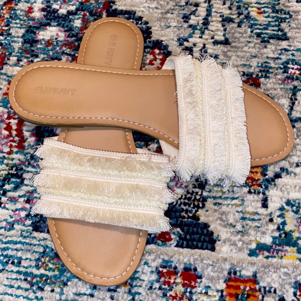 White Frill Sandles